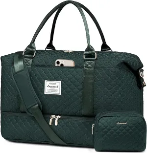 LOVEVOOK Travel Duffle Bag,Weekender Bags for Women with Shoe Compartment，Carry on Overnight Bag with Toiletry Bag,Gym Duffel Bag with Wet Pocket, Hospital Bags for Labor and Delivery