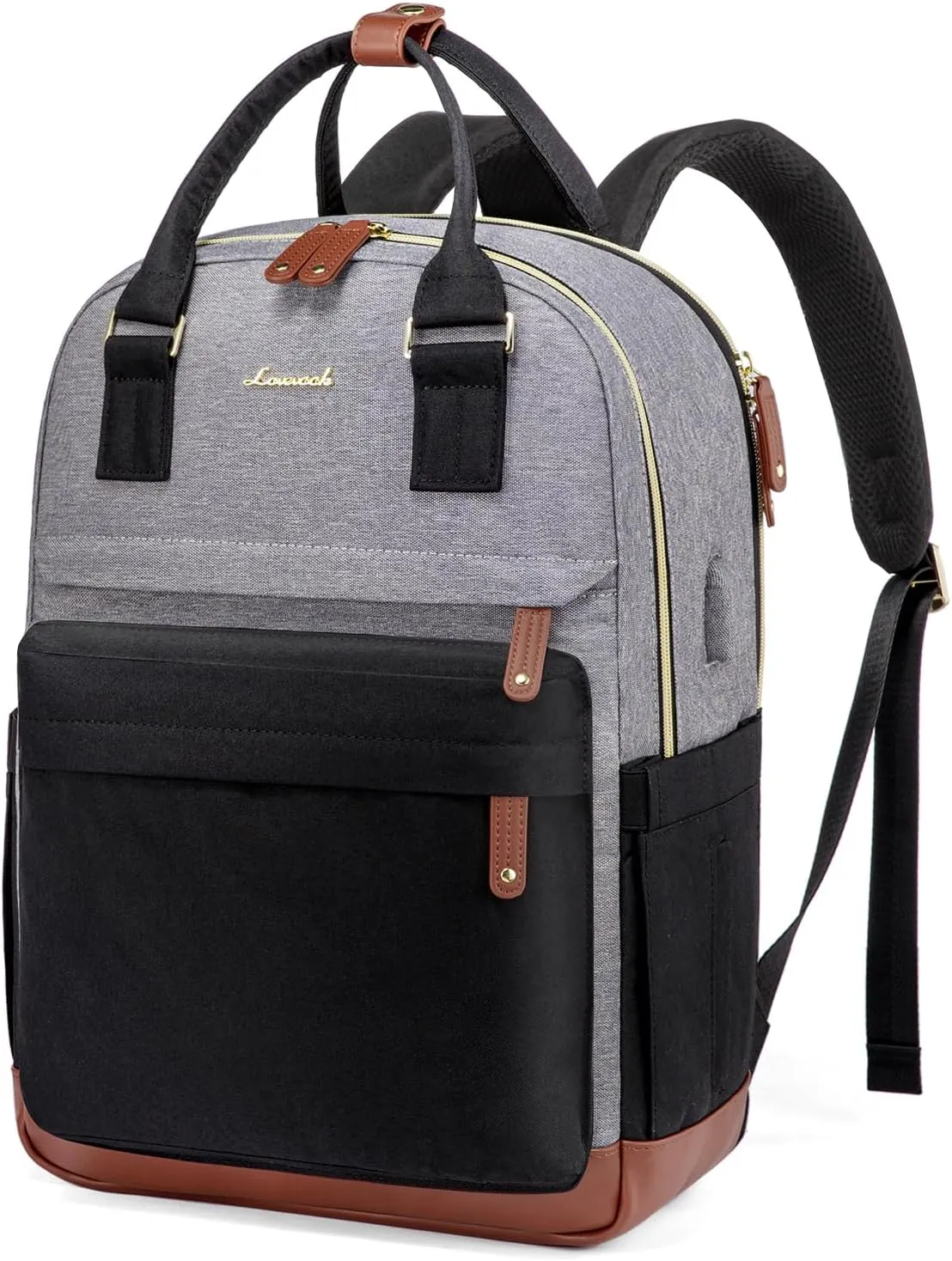 LOVEVOOK Travel Laptop Backpack Women, 15.6 Inch Anti-theft Laptop Bag with USB Port, Fashion Waterproof Computer Backpacks Teacher Nurse Backpack Purse for College Work