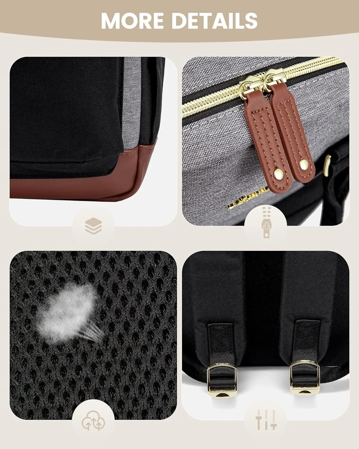 LOVEVOOK Travel Laptop Backpack Women, 15.6 Inch Anti-theft Laptop Bag with USB Port, Fashion Waterproof Computer Backpacks Teacher Nurse Backpack Purse for College Work