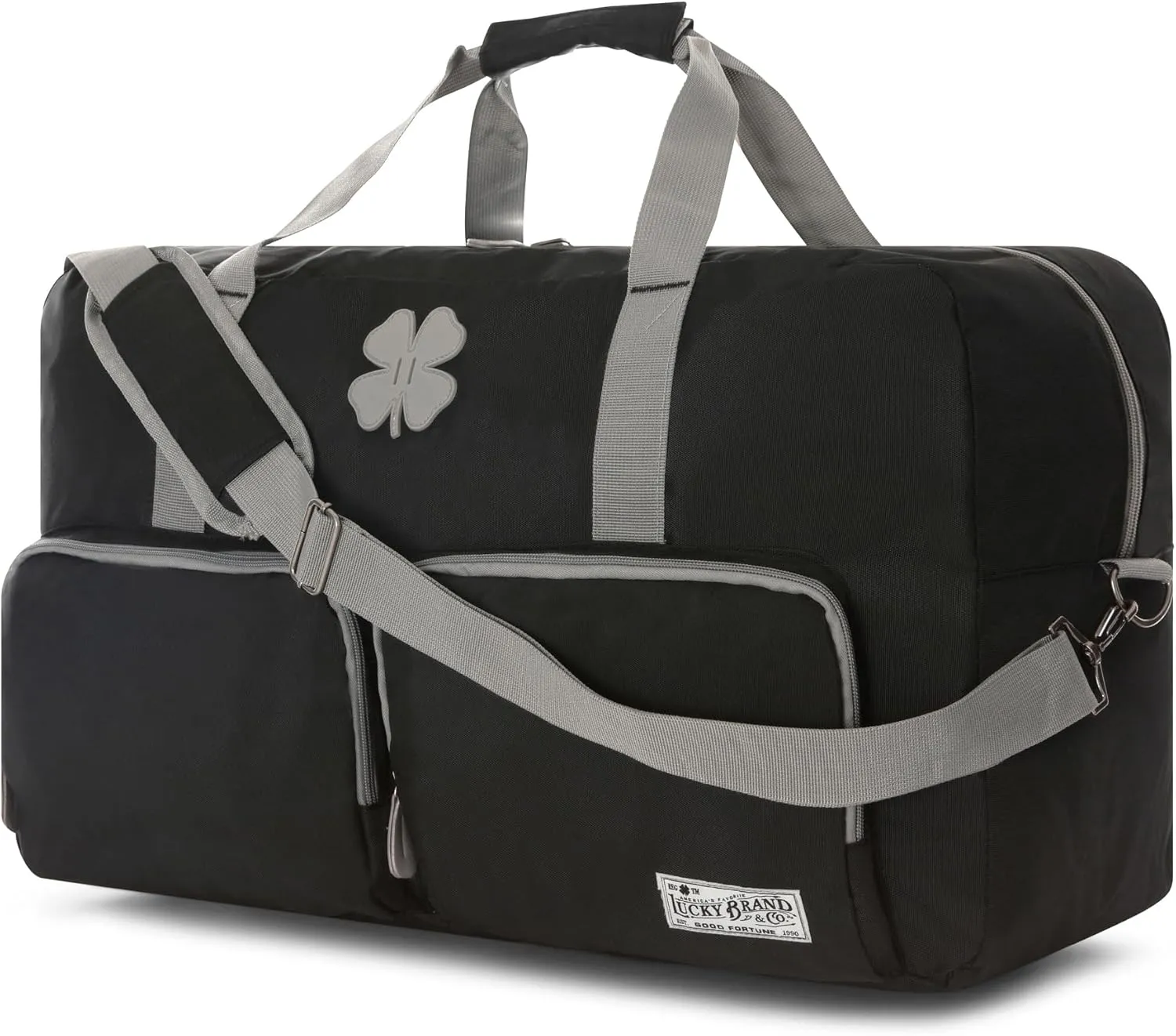 Lucky Travel Duffel Bags 65L, Gym Bag, Travel Bag & Large Duffle Bag for Men, Foldable Overnight Weekender Bags for Women & Men with Adjustable Shoulder Strap, Black