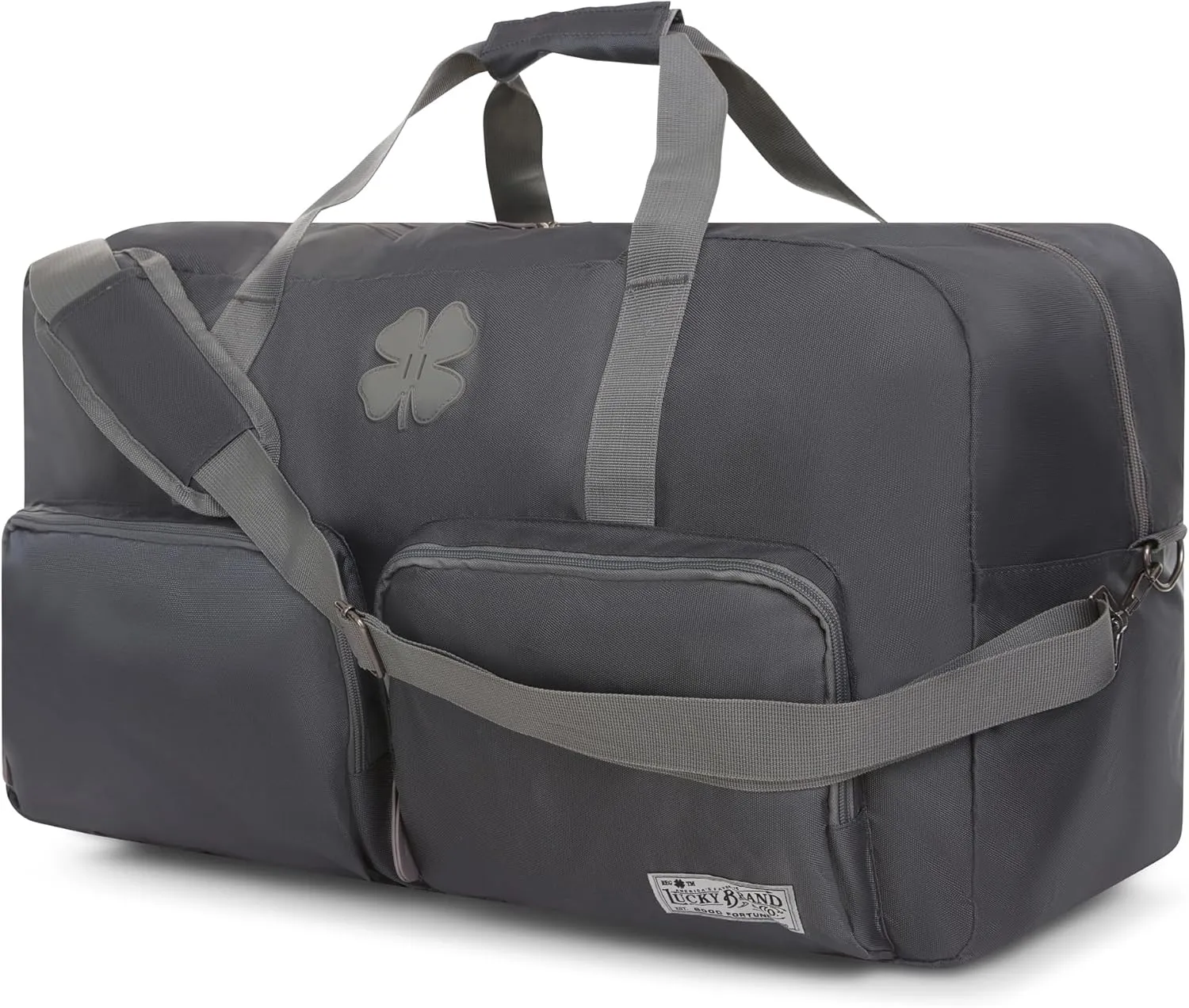 Lucky Travel Duffel Bags 65L, Gym Bag, Travel Bag & Large Duffle Bag for Men, Foldable Overnight Weekender Bags for Women & Men with Adjustable Shoulder Strap, Charcoal