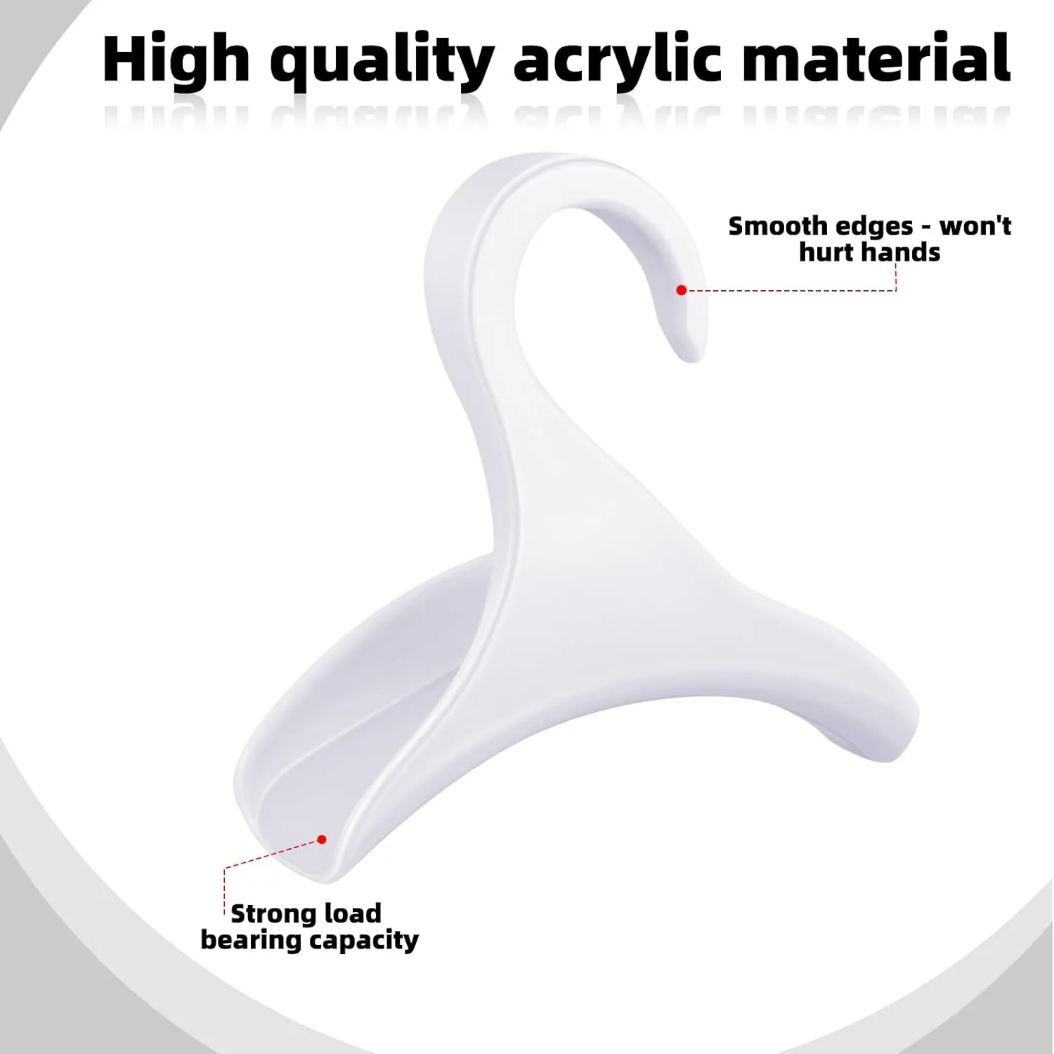 Maitys 36 Pcs Purse Hanger Hook Acrylic Bag Hanger Handbag Tote Bag Rack Holder Closet Organizer Storage for Backpacks Tote Holder Over The Closet Rod Hook for Storing Handbags Satchels (White)