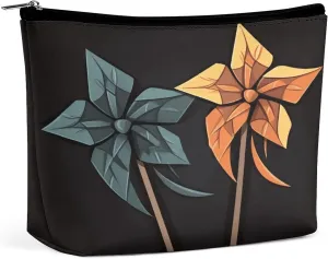 Makeup Bags Cute Toiletry Bag Large Capacity Origami Windmill Printing Cosmetic Bags For Women