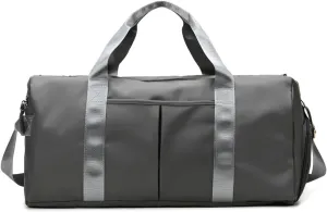 Man Multi-functional Dry-wet Separation Movement Water-proof Travel Bag Yoga Bag Large-capacity Travel Bag Suitable For Traveling, Business Trip, Outdoor(Grey)