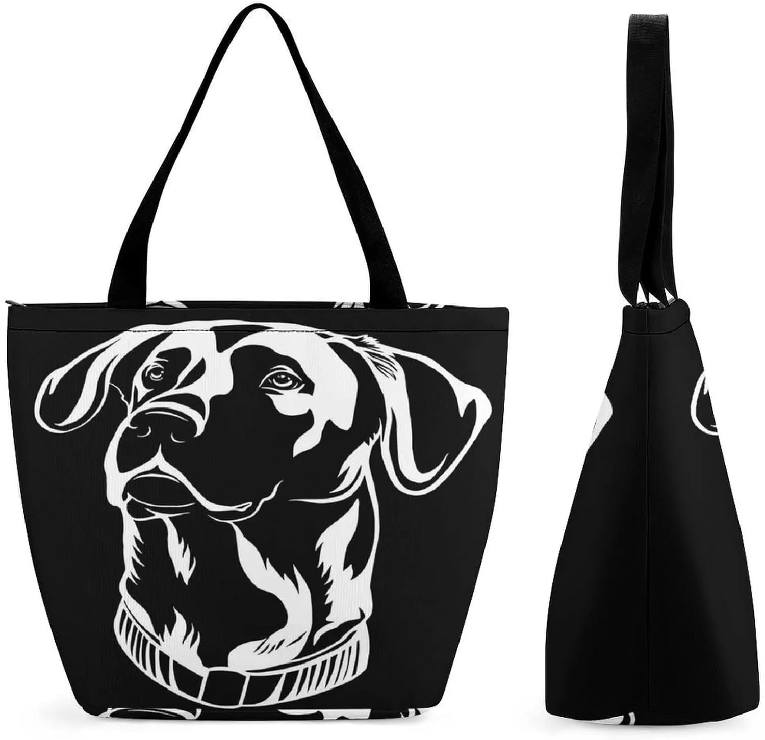 Map Kawaii Hobo Handbags With Zipper Women's Tote Handbags