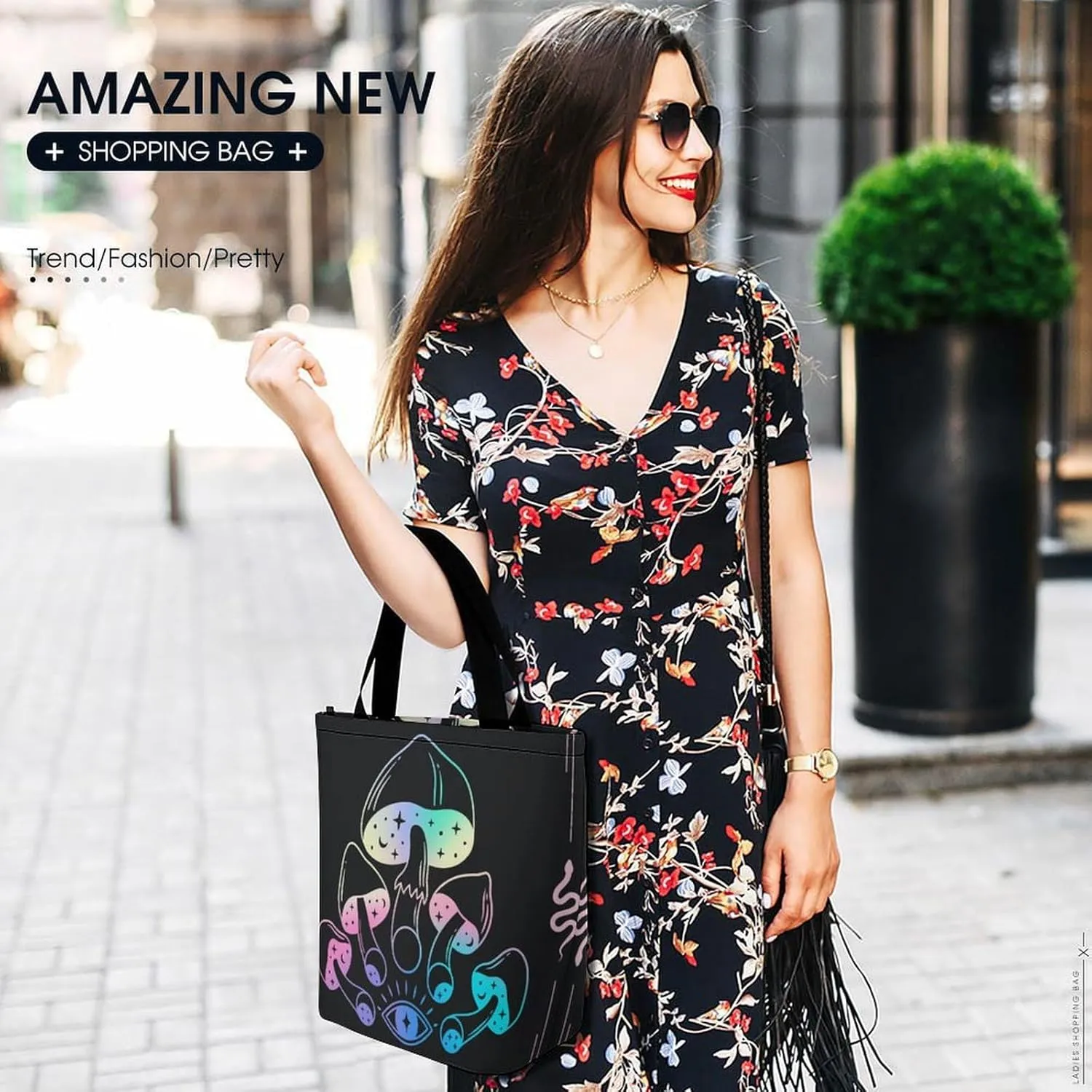 Map Kawaii Hobo Handbags With Zipper Women's Tote Handbags