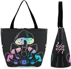 Map Kawaii Hobo Handbags With Zipper Women's Tote Handbags