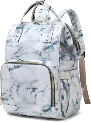 Marble Laptop Backpack for Womens Girls, College Backpacks School Bag Bookbag 15.6 Inch Computer Backpack