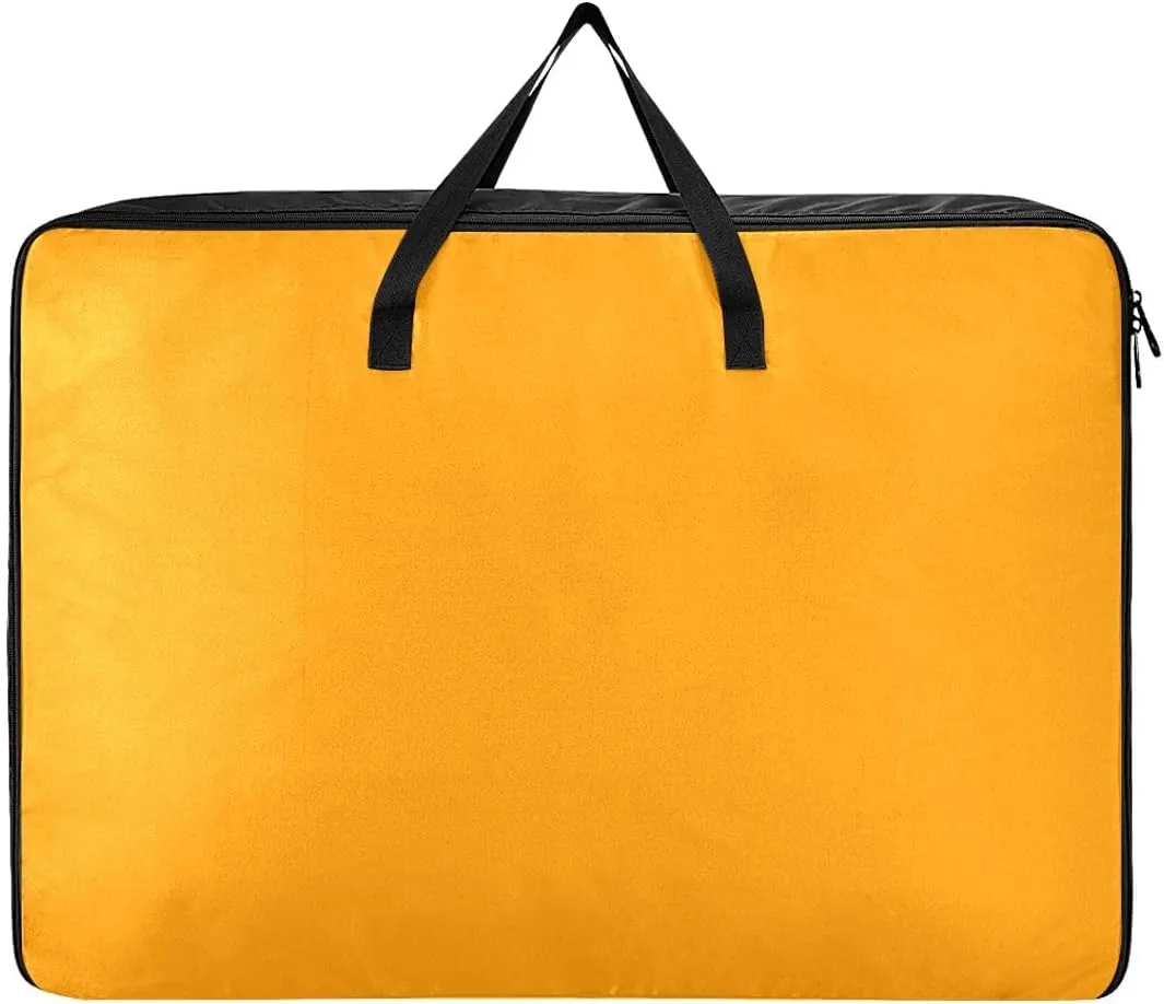 Marigold Storage Bags Moving Storage Totes with Sturdy Zipper Collapsible Storage Totes for Storing, Camping, Packing and Moving Supplies