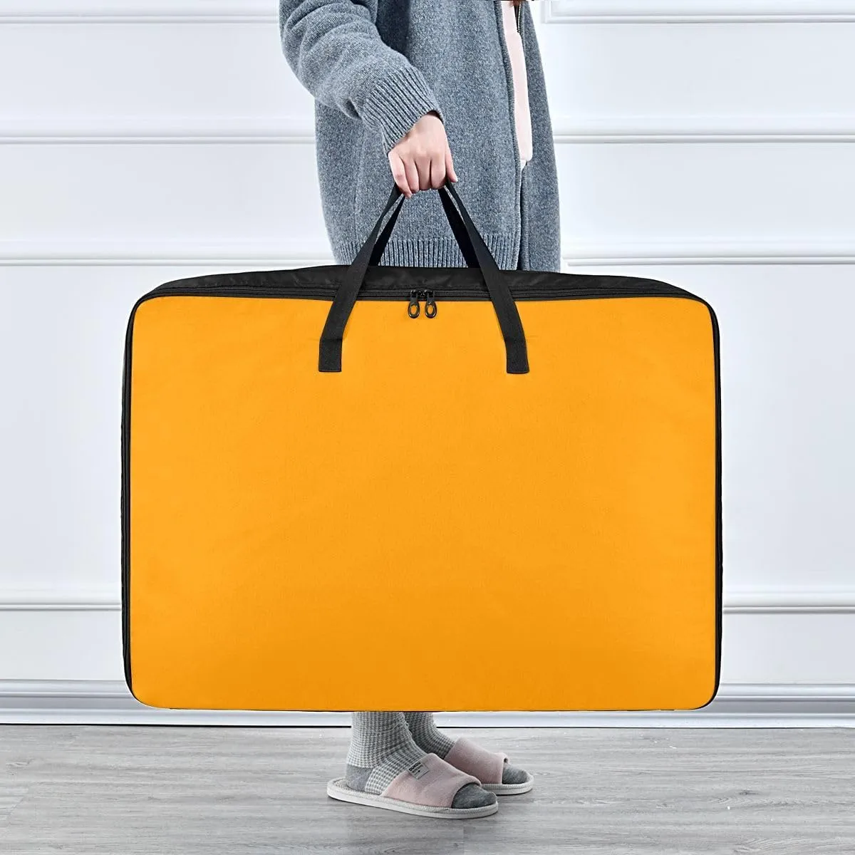 Marigold Storage Bags Moving Storage Totes with Sturdy Zipper Collapsible Storage Totes for Storing, Camping, Packing and Moving Supplies