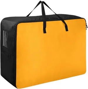 Marigold Storage Bags Moving Storage Totes with Sturdy Zipper Collapsible Storage Totes for Storing, Camping, Packing and Moving Supplies