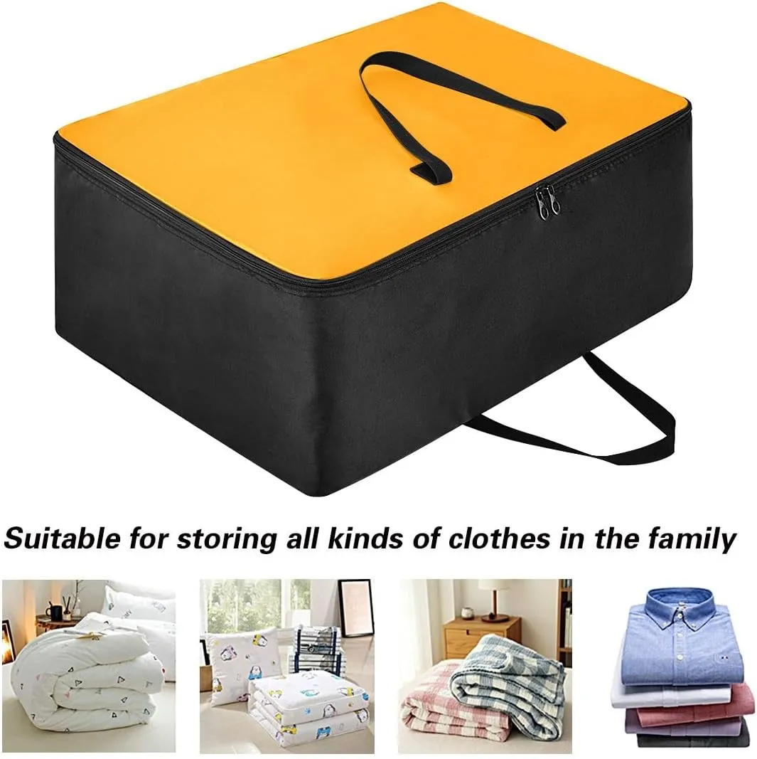 Marigold Storage Bags Moving Storage Totes with Sturdy Zipper Collapsible Storage Totes for Storing, Camping, Packing and Moving Supplies