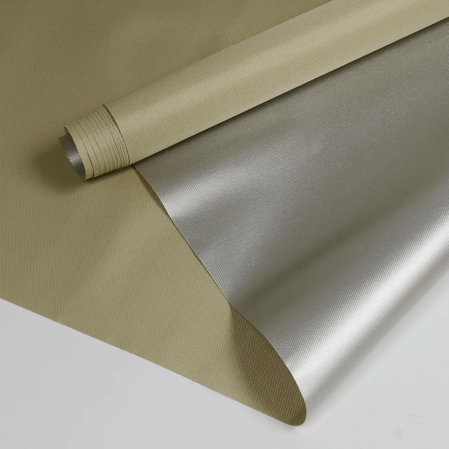 Marine Waterproof Fabric Sun-Protection UPF50  Material 60" Wide by 108" UV-Resistant Blackout, Lightweight Durable Ripstop Canvas Material for Tarp Tent Poncho Rainfly Pack, Khaki