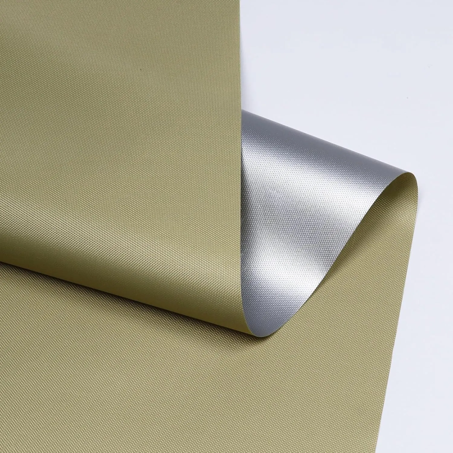 Marine Waterproof Fabric Sun-Protection UPF50  Material 60" Wide by 108" UV-Resistant Blackout, Lightweight Durable Ripstop Canvas Material for Tarp Tent Poncho Rainfly Pack, Khaki