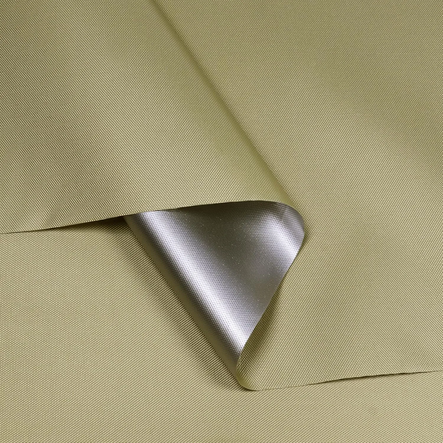 Marine Waterproof Fabric Sun-Protection UPF50  Material 60" Wide by 108" UV-Resistant Blackout, Lightweight Durable Ripstop Canvas Material for Tarp Tent Poncho Rainfly Pack, Khaki