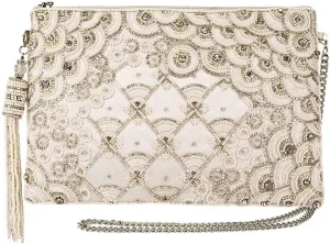 Mary Frances Womens Mary Frances Blissful Crossbody Clutch handbag, Multi, One Size US