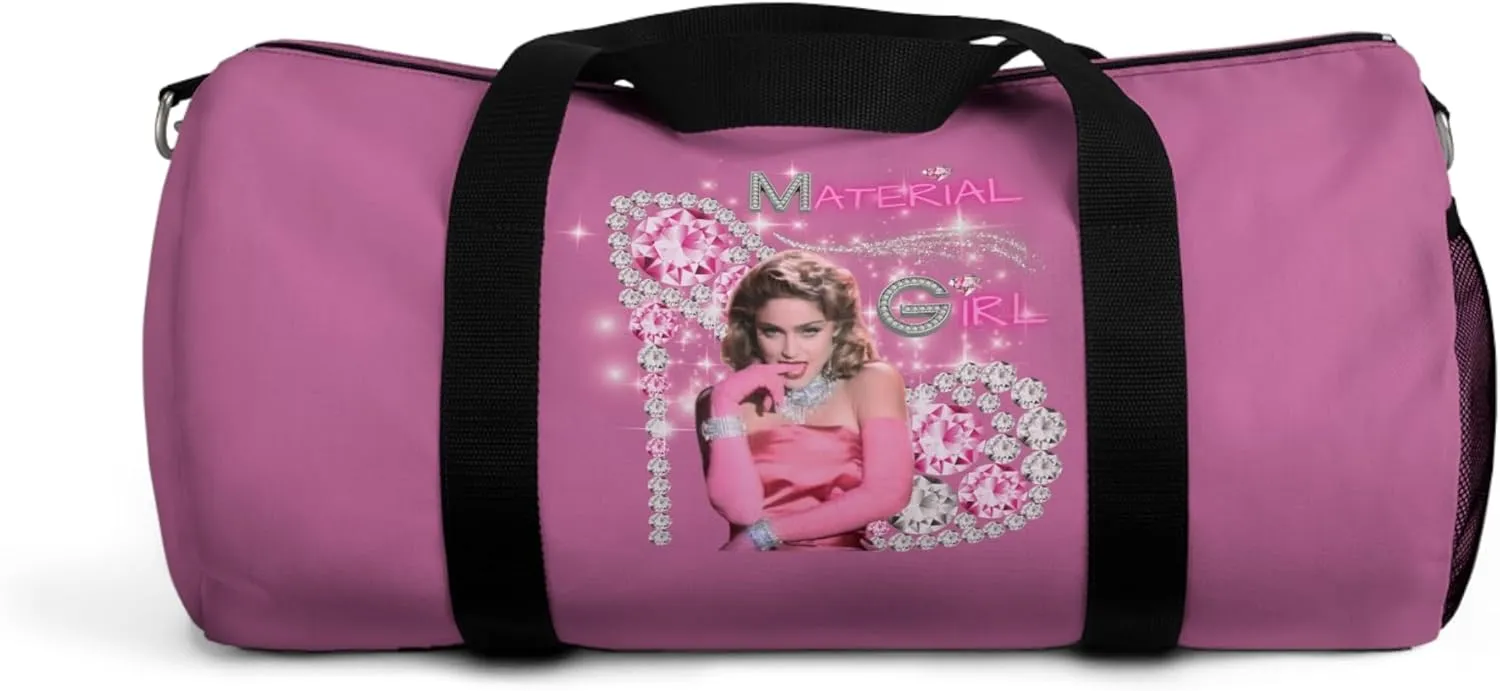 Material Girl Living Material World Duffel Bag Gym Travel Madonna Pink Concert