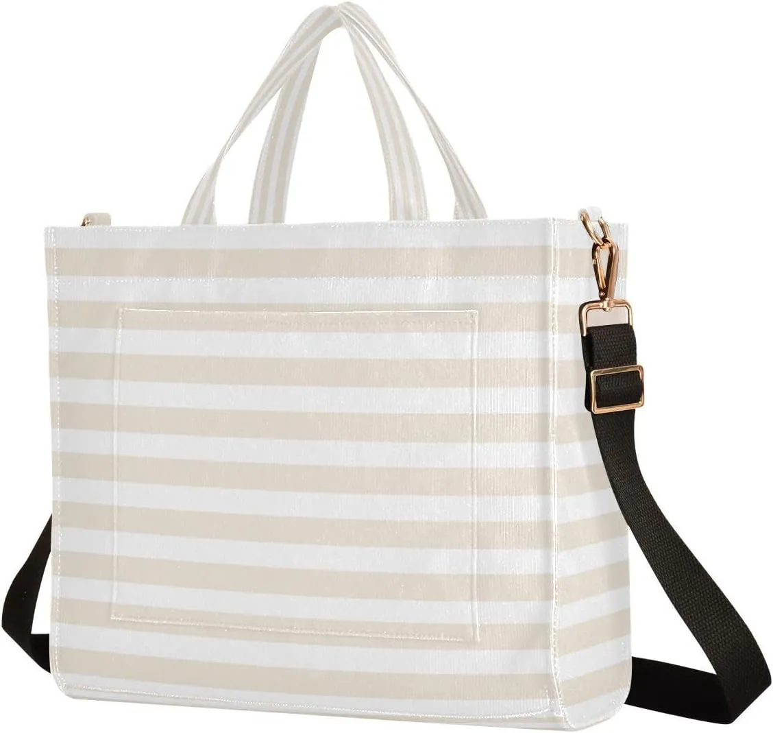 MCHIVER Tote Bag for Women Corduroy Crossbody Shoulder Purse Utility Totes for Trip Office Work 13.7 * 4.9 * 12.2 IN