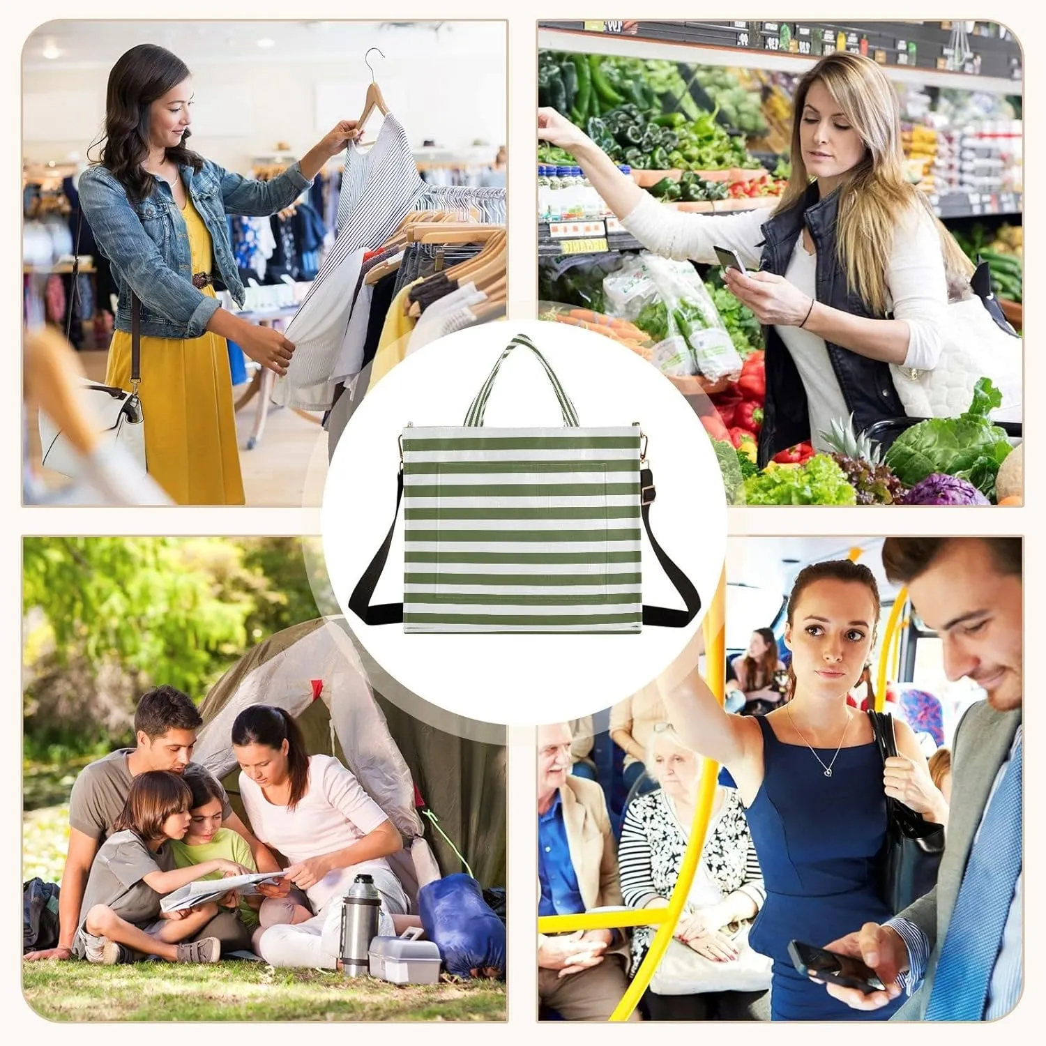 MCHIVER Tote Bag for Women Corduroy Crossbody Shoulder Purse Utility Totes for Trip Office Work 13.7 * 4.9 * 12.2 IN