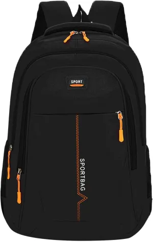Medium Backpack Purse for Women Transparent Practical Large Capacity Zipper Backpacks Nylon Fabric Shoulder Bag(Black)