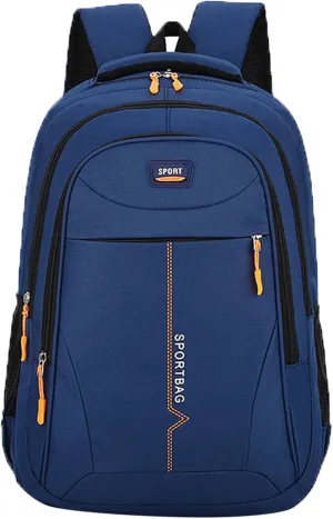 Medium Backpack Purse for Women Transparent Practical Large Capacity Zipper Backpacks Nylon Fabric Shoulder Bag(Blue)