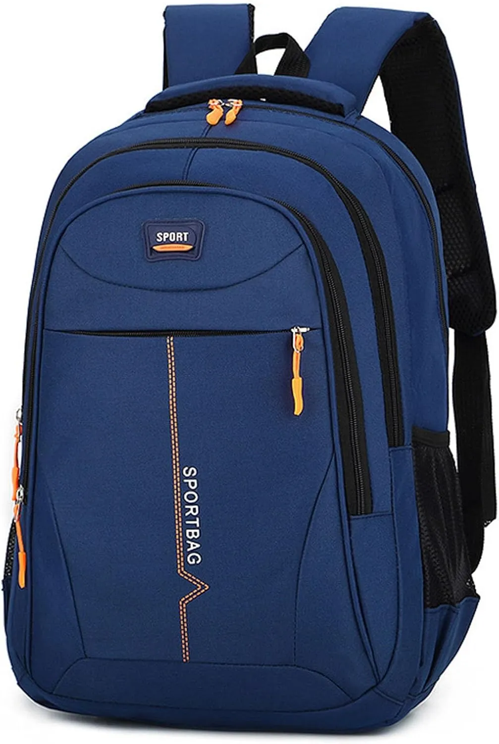 Medium Backpack Purse for Women Transparent Practical Large Capacity Zipper Backpacks Nylon Fabric Shoulder Bag(Blue)