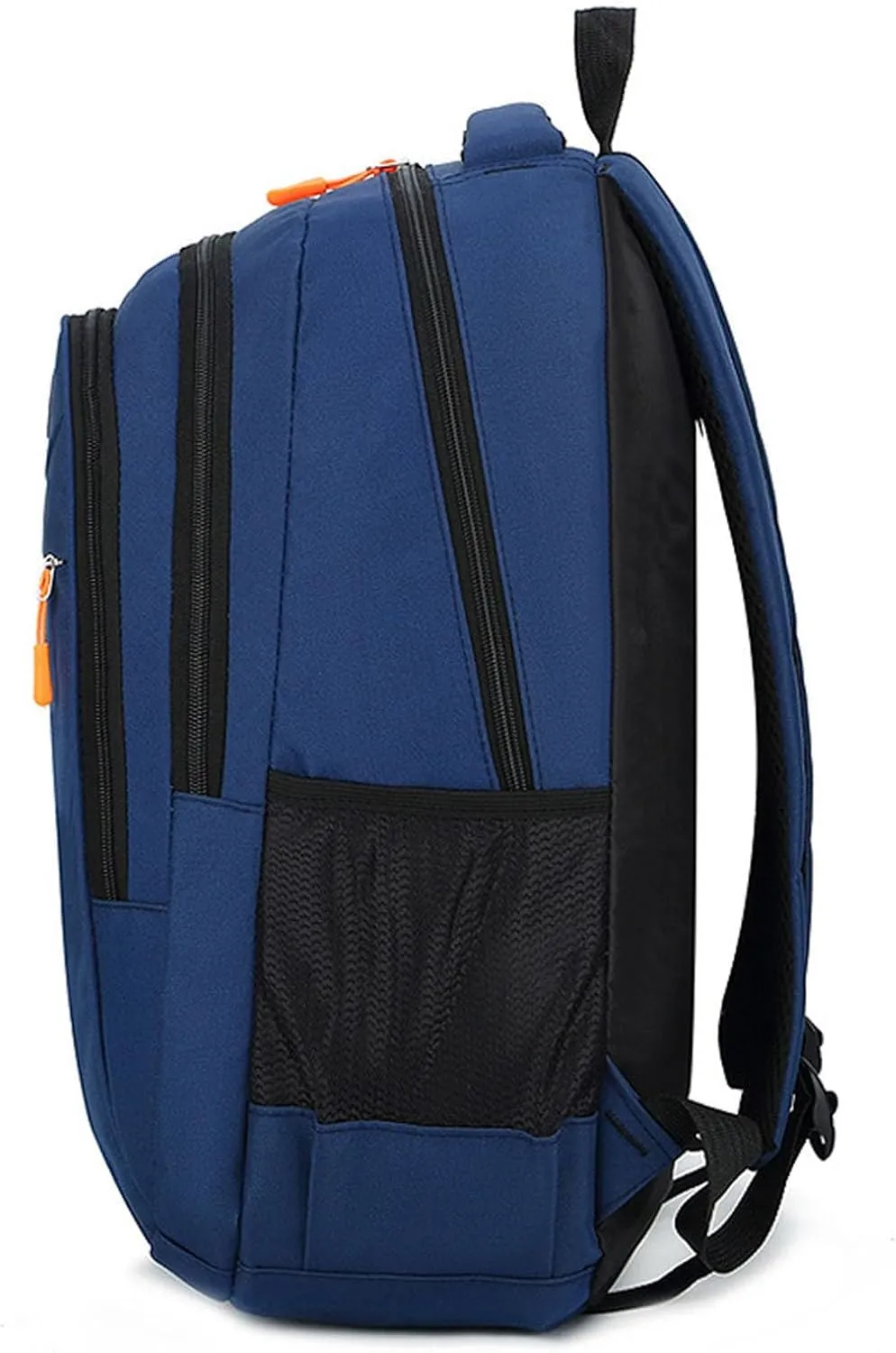Medium Backpack Purse for Women Transparent Practical Large Capacity Zipper Backpacks Nylon Fabric Shoulder Bag(Blue)