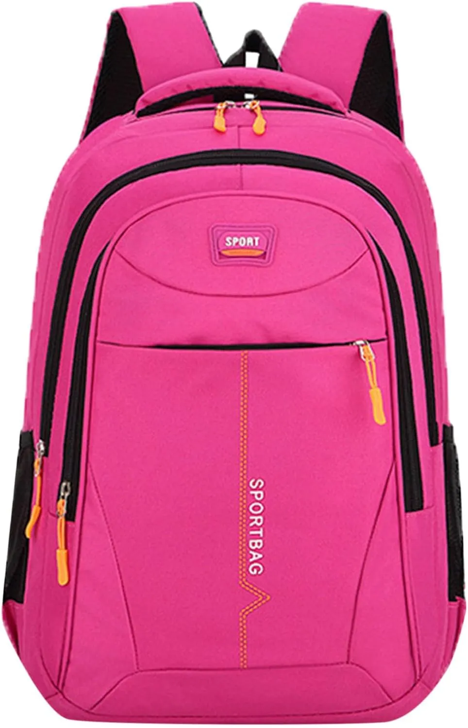 Medium Backpack Purse for Women Transparent Practical Large Capacity Zipper Backpacks Nylon Fabric Shoulder Bag(One Size)