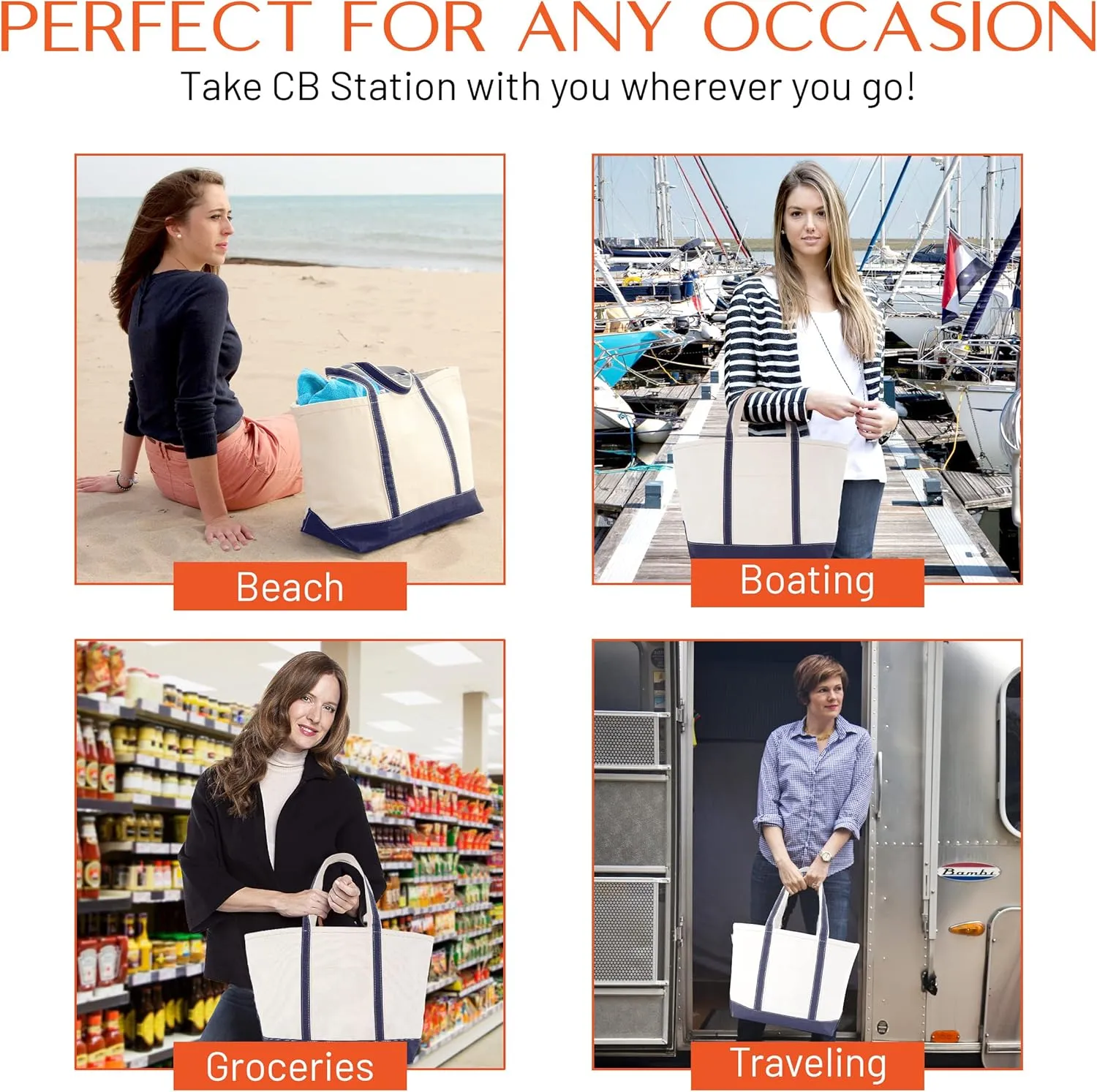 Medium Classic Canvas Tote Bag for Women, Top Zipper Closure, Outer Pocket, Daily Essentials, Groceries, Traveling