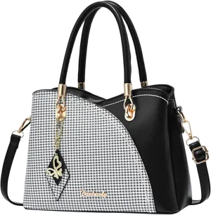 Medium Tote Bags for Women Lightweight Tote Shoulder Bags Satchel Black Purses Vacation Versatile Bag