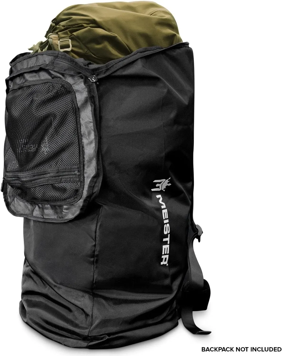 Meister Pack Duffel Bag - Protective Waterproof Airplane Travel Case for Backpacks up to 75L - Black