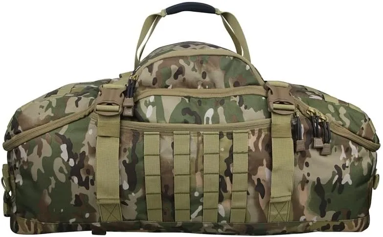 Men Army Sport Gym Bag Tactical Waterproof Backpack Camping Backpacks Sports Travel Bags, Brown Camo, M 60 Litres, Backpacks
