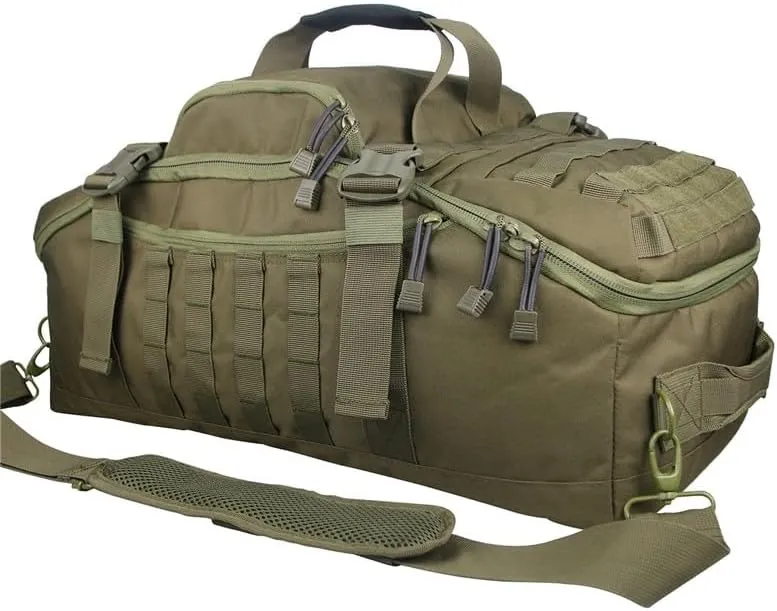Men Army Sport Gym Bag Tactical Waterproof Backpack Camping Backpacks Sports Travel Bags, Green, M 60 Litres, Backpacks