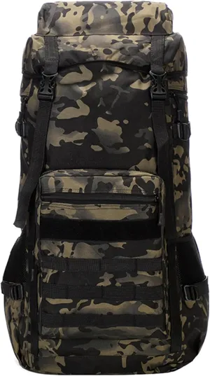 Men's Camping Backpack 70L Travel Duffel Bags Oxford Cloth Women's Daypack Large Capacity Outdoor Hiking Rucksack (C/Multicolor)