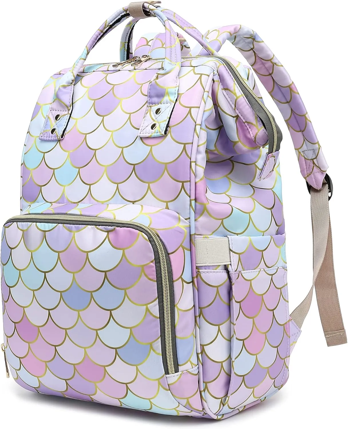 Mermaid Laptop Backpack for Womens Girls, College Backpacks School Bag Bookbag 15.6 Inch Computer Backpack