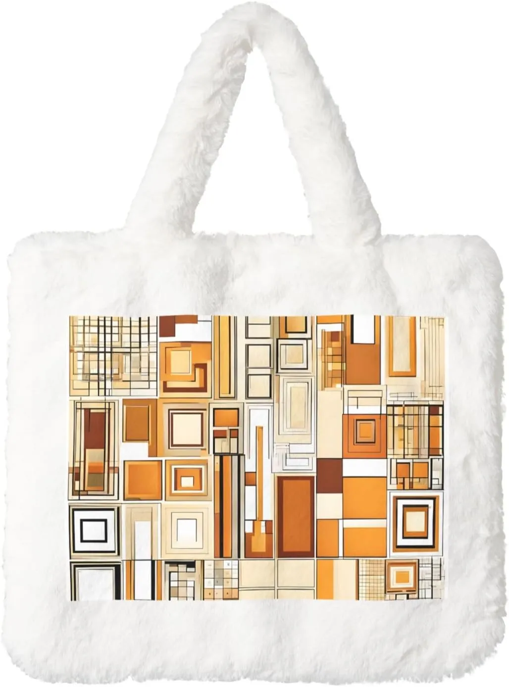 Mid Century Modern Plush Handbag, Comfortable Touch, Stylish And Compact, Suitable For Daily Travel