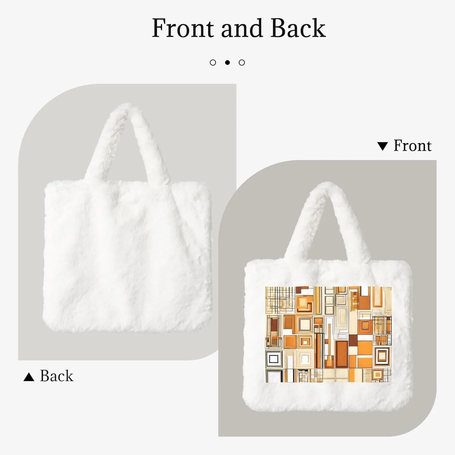 Mid Century Modern Plush Handbag, Comfortable Touch, Stylish And Compact, Suitable For Daily Travel