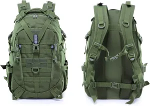 Military Tactical Backpack 25l for Men Hiking Camping Backpack with Luminous Strip Outdoor Hunting Daypack(E)