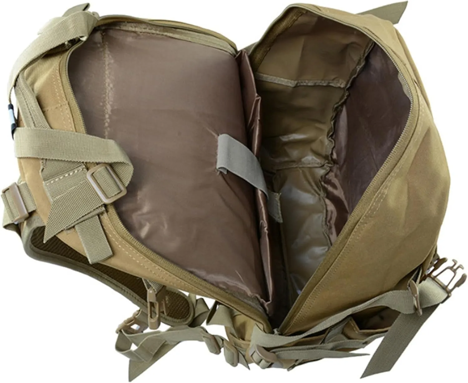 Military Tactical Backpack 25l for Men Hiking Camping Backpack with Luminous Strip Outdoor Hunting Daypack(F)
