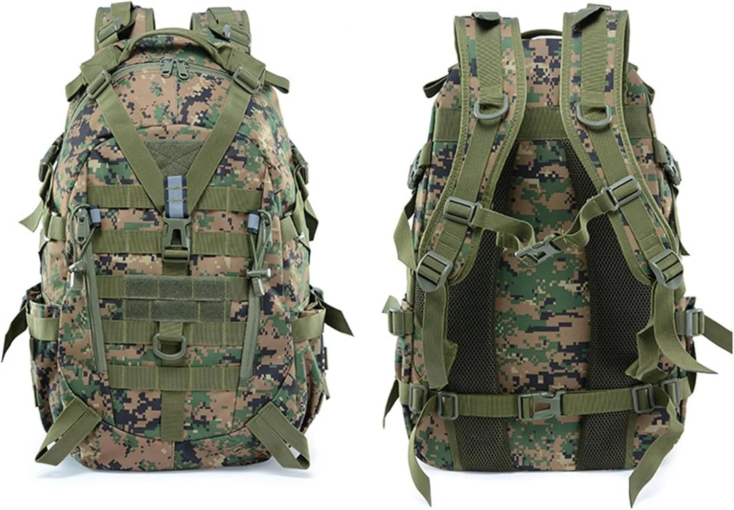 Military Tactical Backpack 25l for Men Hiking Camping Backpack with Luminous Strip Outdoor Hunting Daypack(F)