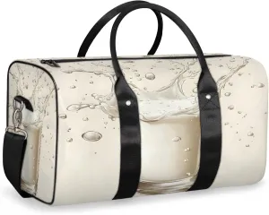 Milk Drinks Duffle Bag for Travel, Overnight Weekend Gym Carry On Luggage Bag, Funny Travel Duffel Bag for Men Women