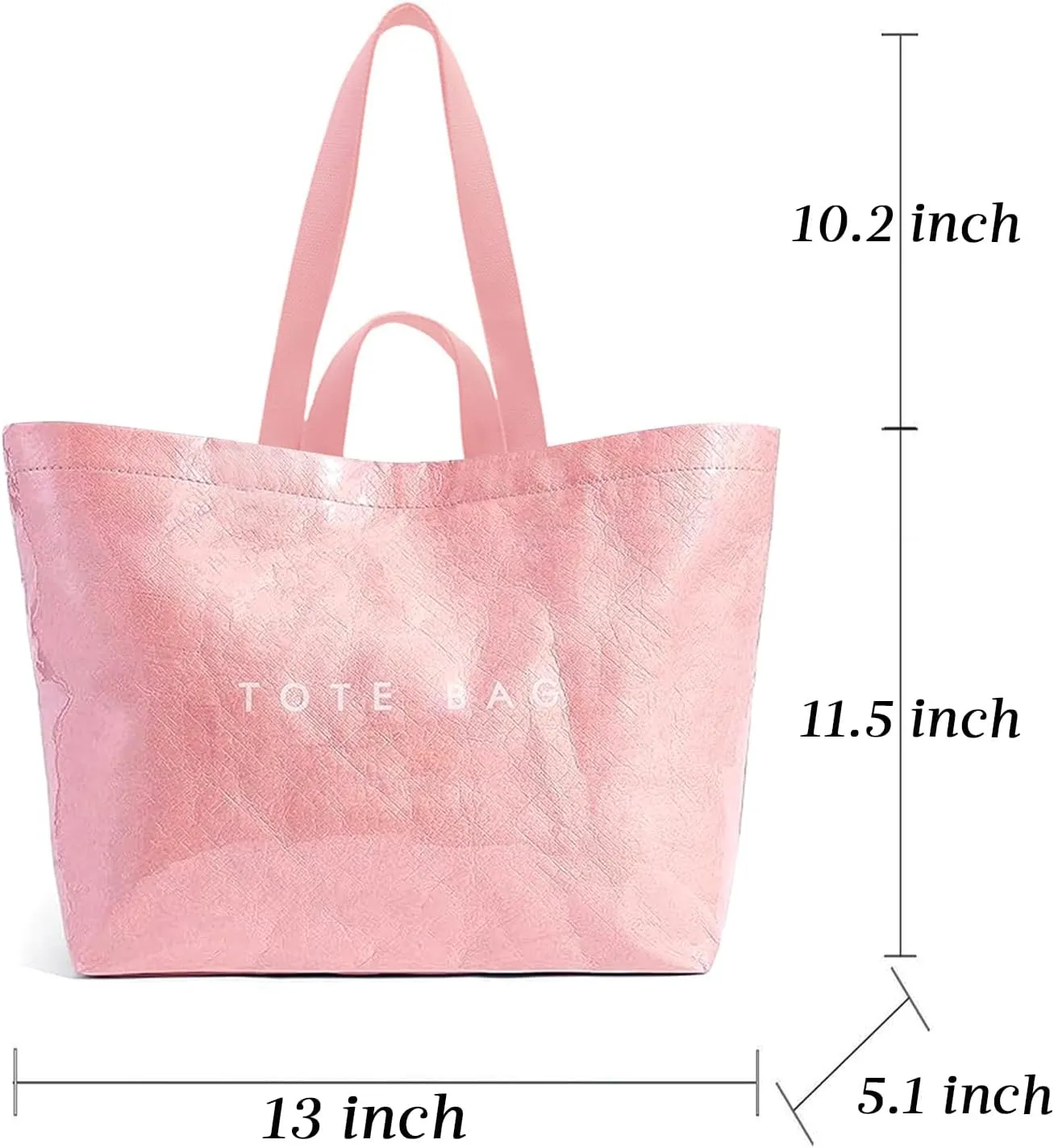 MINGRI Large Tote Bags for Women,Mother's Day Gifts,PVC Plastic Totes Bag,Carry All Bag Kraft Paper Shoulder Handbag