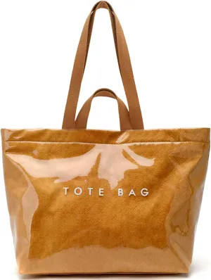 MINGRI Large Tote Bags for Women,Mother's Day Gifts,PVC Plastic Totes Bag,Carry All Bag Kraft Paper Shoulder Handbag