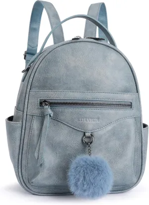 Mini Backpack Purse for Women Fashion Cute Small Travel Backpacks Pompom Daypacks Shoulder Handbag