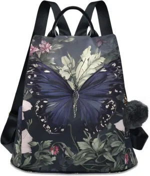 Mini Backpack Women Travel Handbag Shoulder Bag Anti Theft Backpack for women for Outing Shopping Traveling Going Out Butterfly Pattern 4