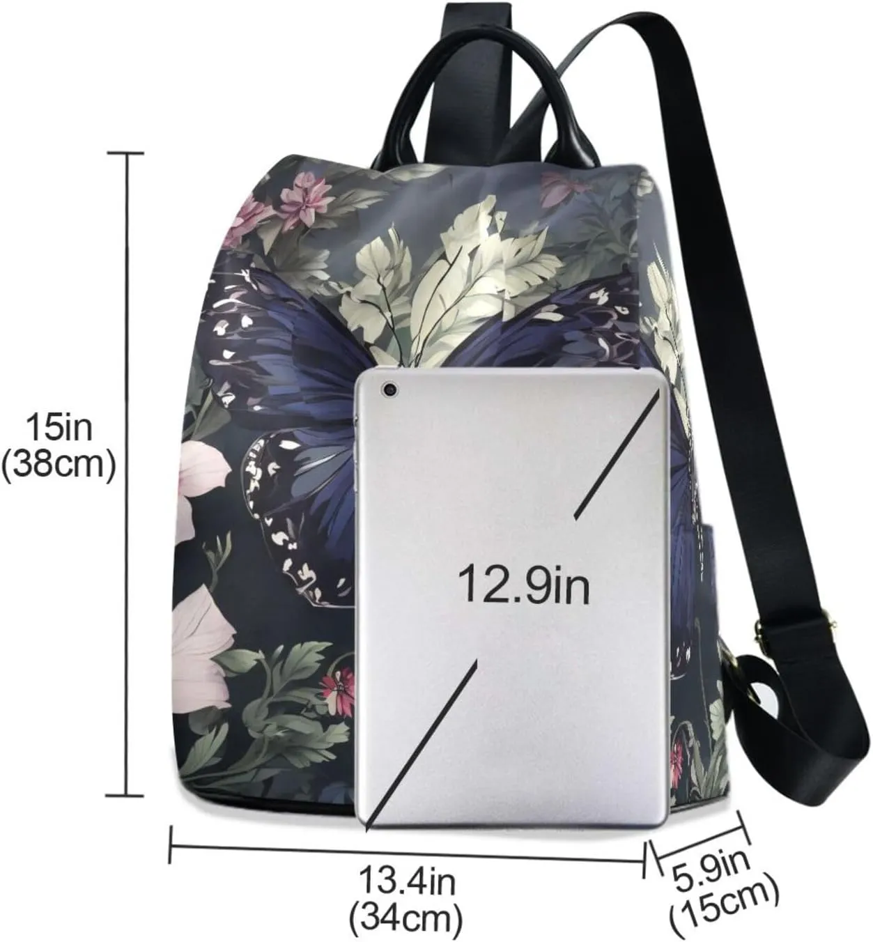 Mini Backpack Women Travel Handbag Shoulder Bag Anti Theft Backpack for women for Outing Shopping Traveling Going Out Butterfly Pattern 4