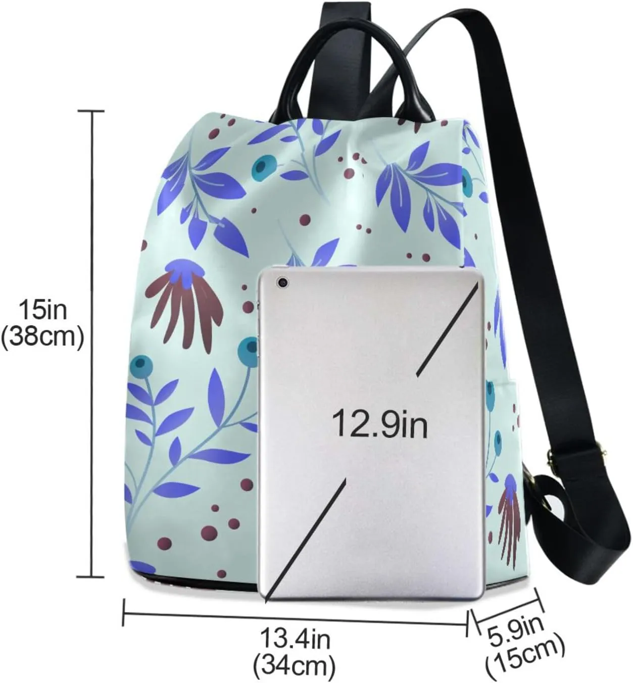 Mini Backpack Women Travel Handbag Shoulder Bag for Outing Shopping Traveling Going Out Pattern 3