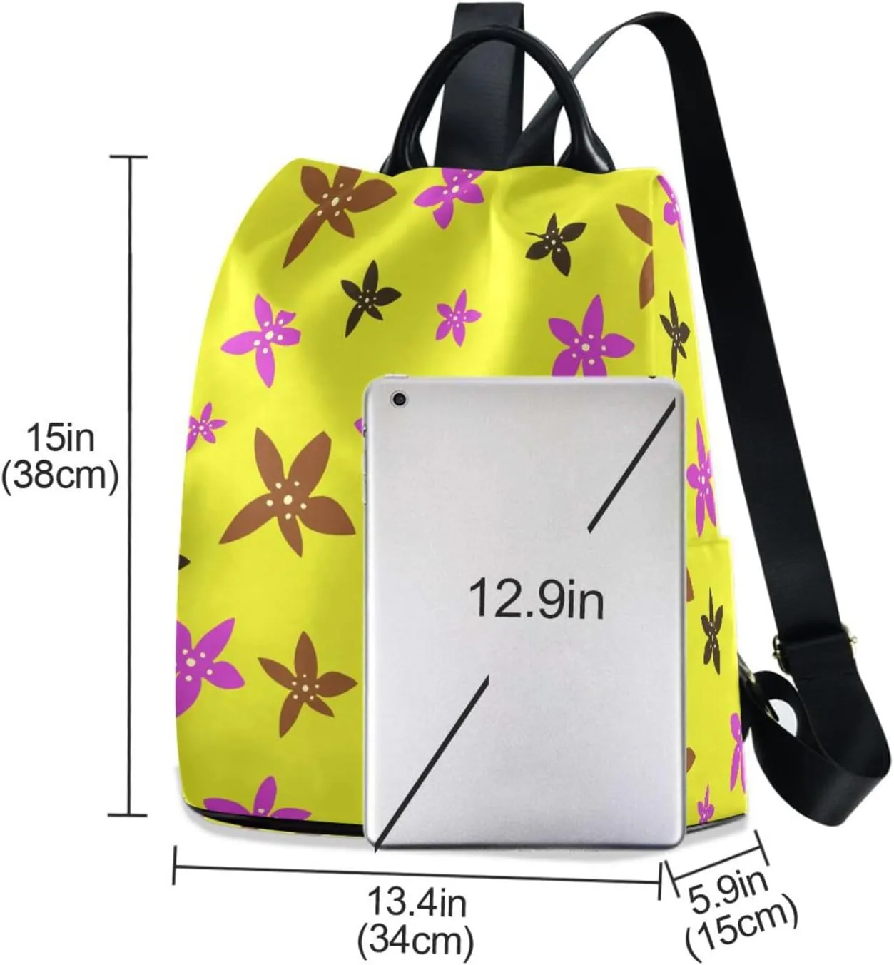 Mini Backpack Women Travel Handbag Shoulder Bag for Outing Shopping Traveling Going Out Pattern 9