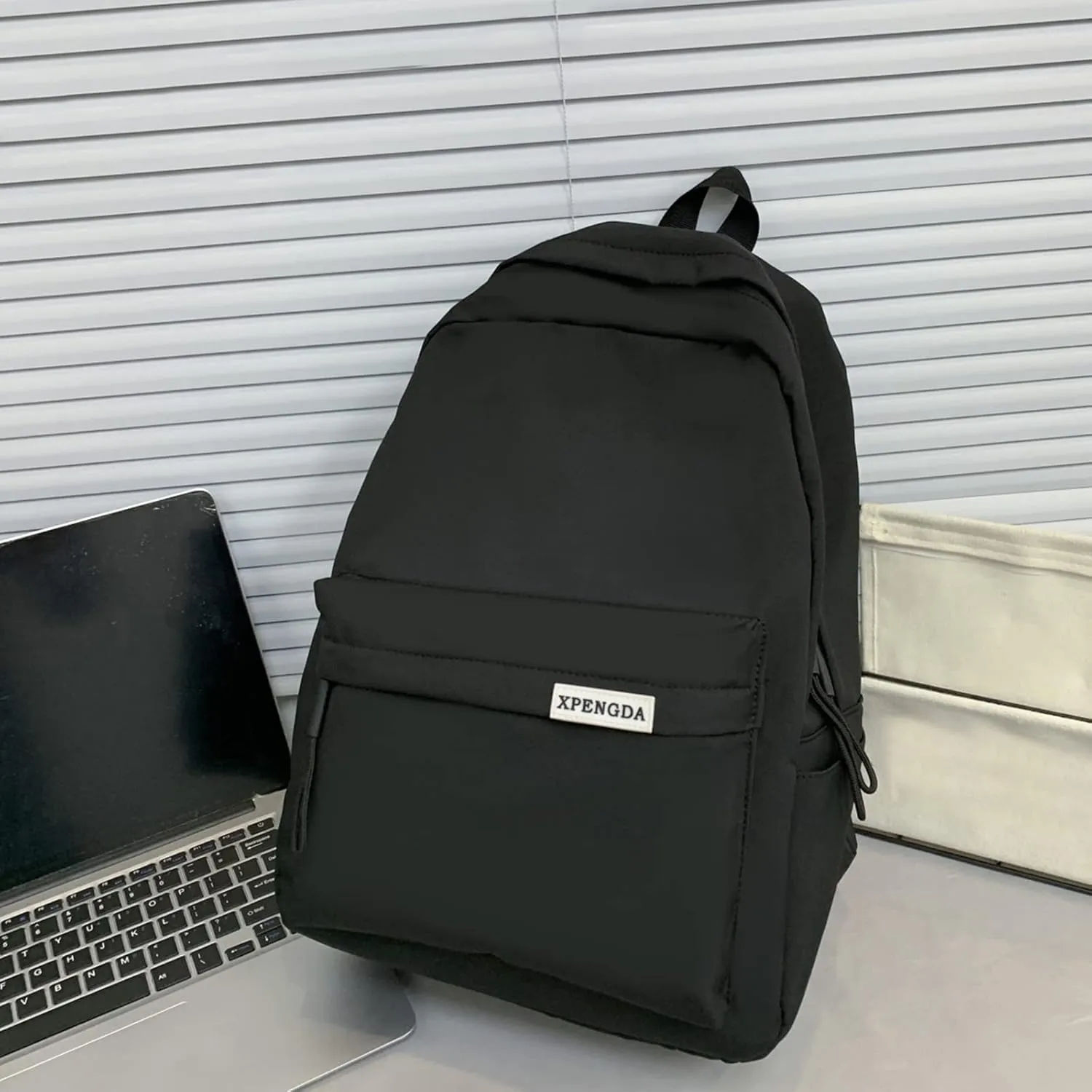 Mini Backpacks for Women Retro Large Capacity Solid Soft Fashion Backpacks Outdoor Travel Slim Laptop Backpack(Black)