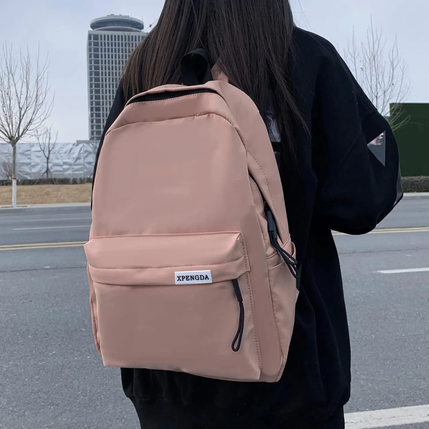 Mini Backpacks for Women Retro Large Capacity Solid Soft Fashion Backpacks Outdoor Travel Slim Laptop Backpack(One Size)